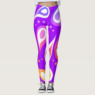 Rainbow Paisley  Pattern Leggings