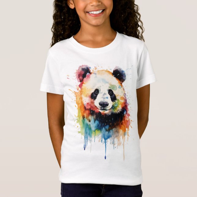 Rainbow Panda: Joy in Colors T-Shirt (Front)
