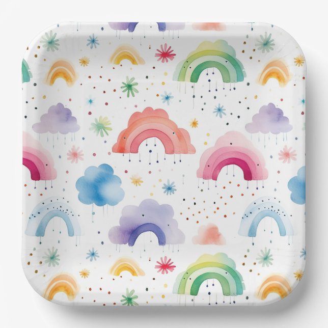 Rainbow Paper Plate (Front)