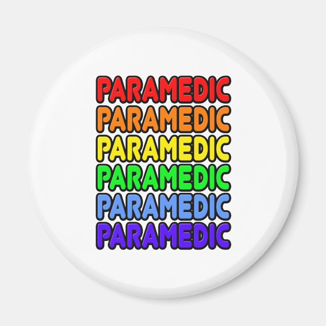 Rainbow Paramedic Magnet (Front)