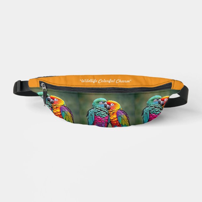 "Rainbow Parrot Bliss" Bum Bags (Front)