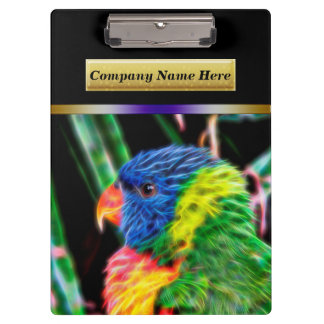 Rainbow Parrot Clipboard