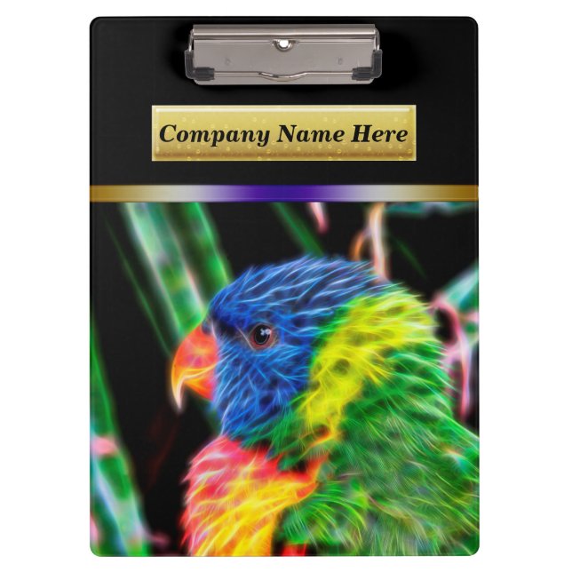 Rainbow Parrot Clipboard (Front)