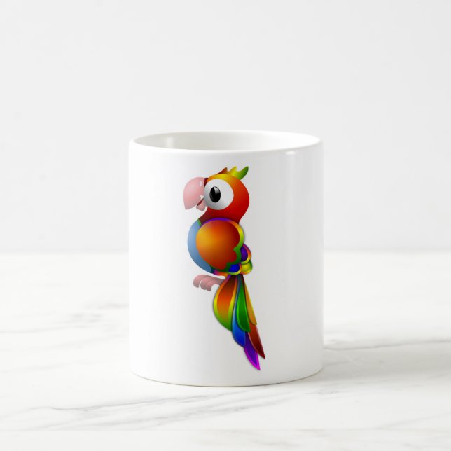 RAINBOW PARROT COFFEE MUG (Center)