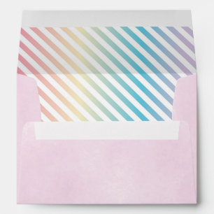 Rainbow Party Envelope, Unicorn Invite Envelopes