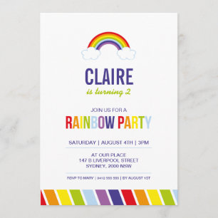 Rainbow Party Invitation