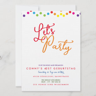 Rainbow Party Invitation