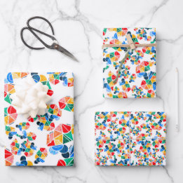 Rainbow Party Wrapping Paper Sheet