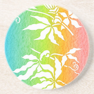 Rainbow Passion Flower Coaster