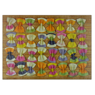 Rainbow pasta pattern cutting board