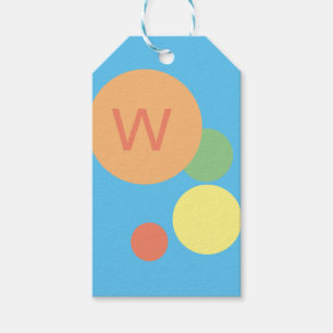 rainbow pastel bright confetti modern minimal gift tags