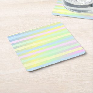 Rainbow pastel colours  coaster