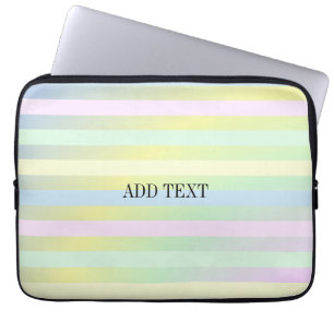 Rainbow pastel colours laptop sleeve