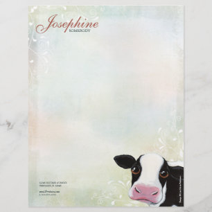 Rainbow Pastel & Cow Personal Letterhead