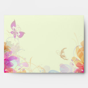 Rainbow Pastel Florals Envelope