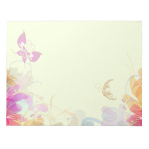 Rainbow Pastel Florals Notepad