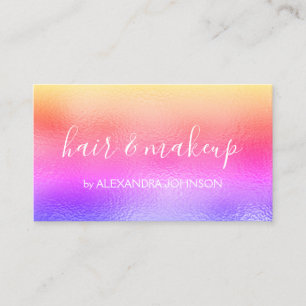 Rainbow Pastel Foil Professional Business Card