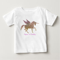Rainbow Pastel Gold Glitter Unicorn 1st Birthday