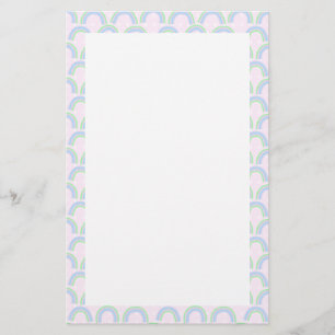 Rainbow Pastel Pink Stationery