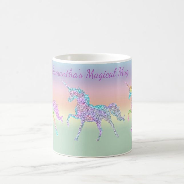 Rainbow Pastel Unicorn Coffee Mug (Center)