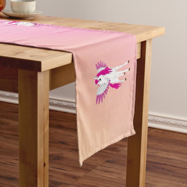Rainbow Pastel Unicorn Long Table Runner (In Situ)