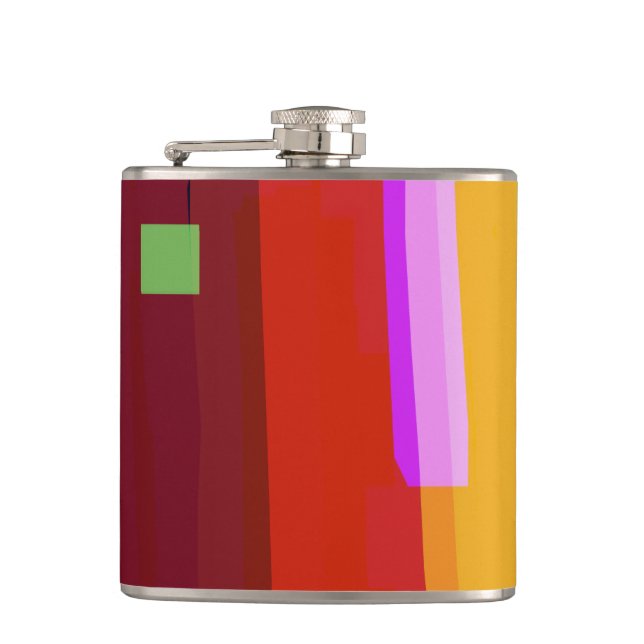 Rainbow Patches Hip Flask (Front)