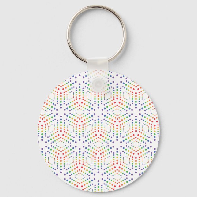 Rainbow Pattern Key Ring (Front)
