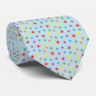Rainbow Pattern mini Stars Tie