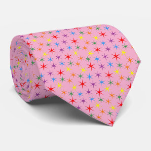 Rainbow Pattern mini Stars  Tie