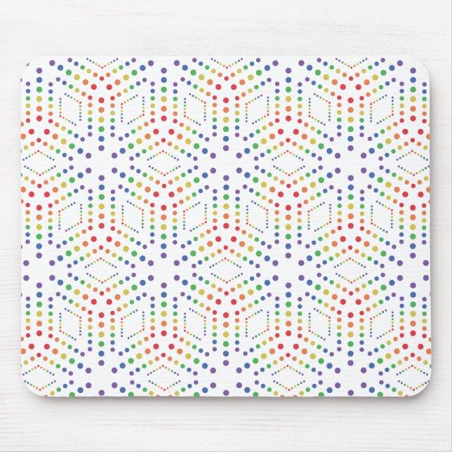 Rainbow Pattern Mouse Mat (Front)