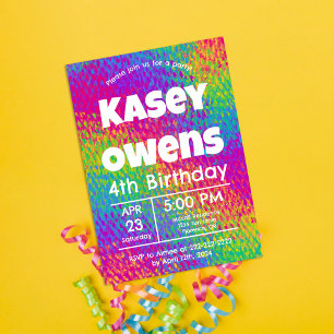 Rainbow Pattern Party Invitation