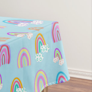 Rainbow pattern tablecloth