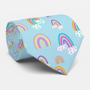Rainbow pattern tie