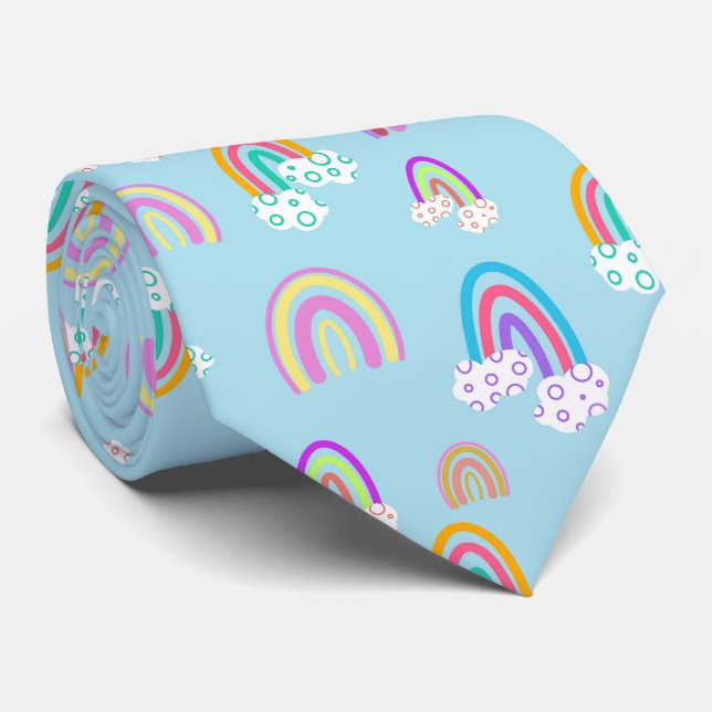 Rainbow pattern tie (Rolled)