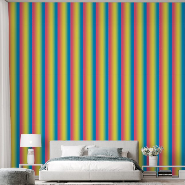 Rainbow Pattern Wallpaper (Bedroom)
