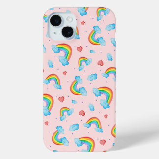 Rainbow Patterned iPhone 15 Mini Case