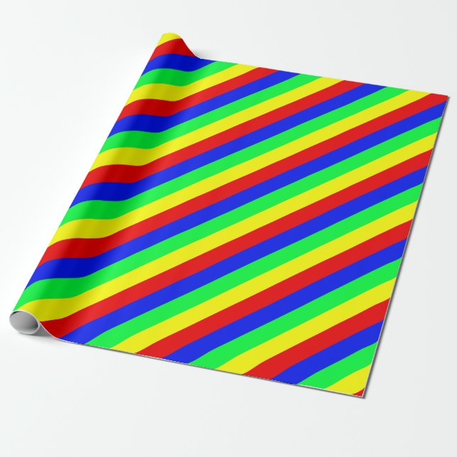 Rainbow Patterned Wrapping Paper (Unrolled)