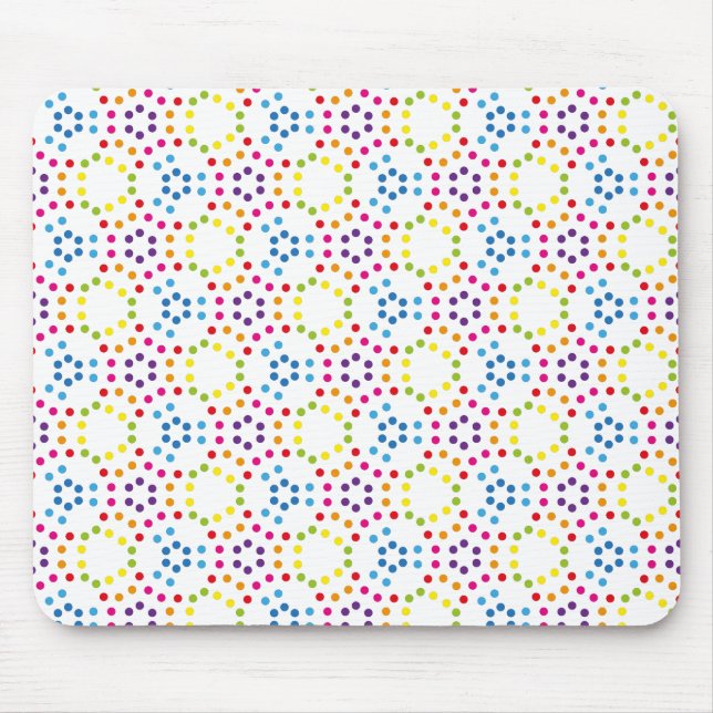 Rainbow Patternpolka Mouse Mat (Front)
