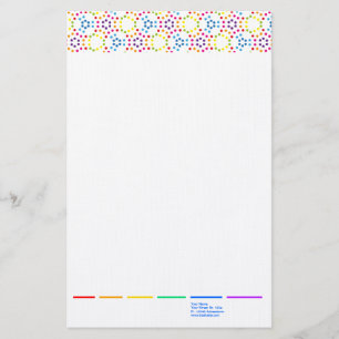 Rainbow Patternpolka Stationery