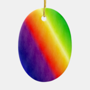 Rainbow Patterns Ceramic Tree Decoration