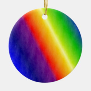Rainbow Patterns Ceramic Tree Decoration