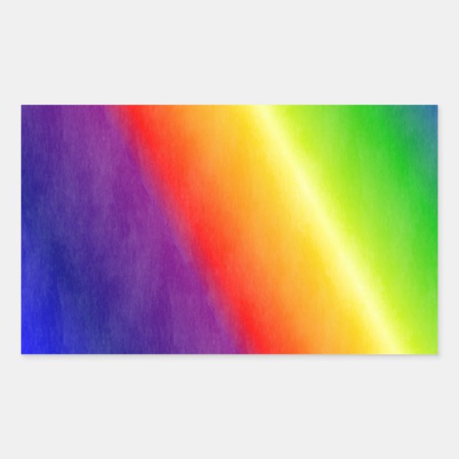 Rainbow Patterns Rectangular Sticker (Front)