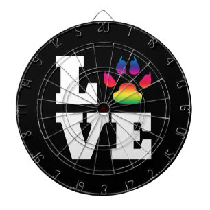 Rainbow paw dartboard