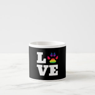 Rainbow paw espresso cup