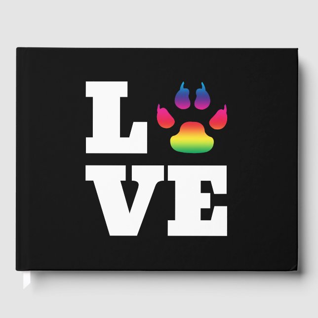 Rainbow paw guest book (Front)