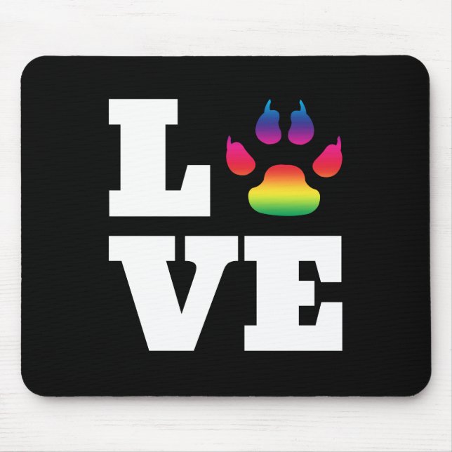 Rainbow paw mouse mat (Front)
