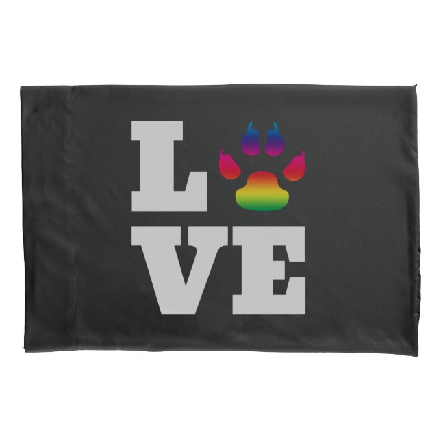 Rainbow paw pillowcase (Front)
