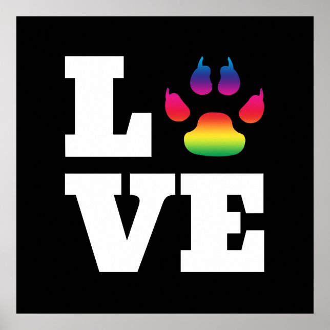 Rainbow paw poster (Front)