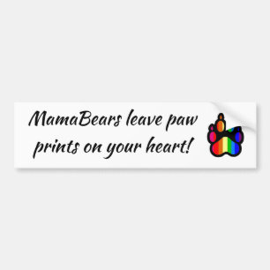 Rainbow Paw Print Bumper Sticker