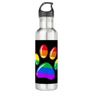 Rainbow Paw Print Dog Paw LGBT Pride LGBT Supporte 710 Ml Water Bottle